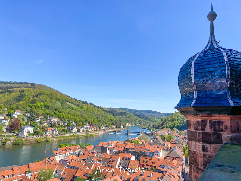 Views over Heidelberg on a FRance and Germany itinerary